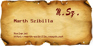 Marth Szibilla névjegykártya